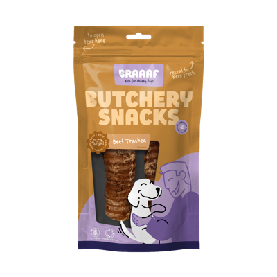 Braaaf Butchery Snacks Runderluchtpijp 85 g Braaaf Butchery Snacks Runderluchtpijp 85 g