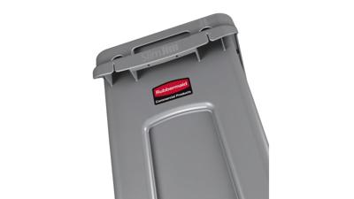 Rubbermaid afvalcontainer Slim Jim, 87 liter, grijs