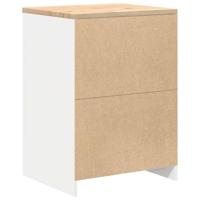 VidaXL Garagekast 60x51x85 cm massief grenenhout wit - thumbnail