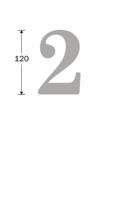 Huisnummer Roman 120mm-2 MGO - thumbnail