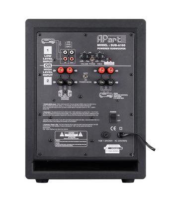 Apart SUBA165-BL 70W 8 inch actieve subwoofer zwart Apart SUBA165-BL 70W 8 inch actieve subwoofer zwart