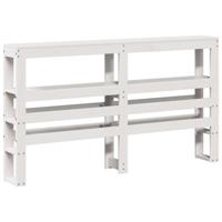 Bedframe met hoofdeinde zonder matras 140x200 cm wit - thumbnail