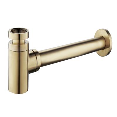 Wiesbaden Sifon 5/4 laag Geborsteld Messing Goud