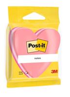 Post-it Notes mini hart, 3 kleuren, blok van 225 vel, op blister - thumbnail