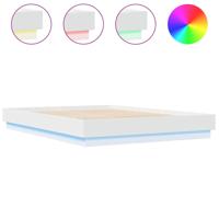 Bedframe met LED-verlichting wit 150x200 cm - thumbnail