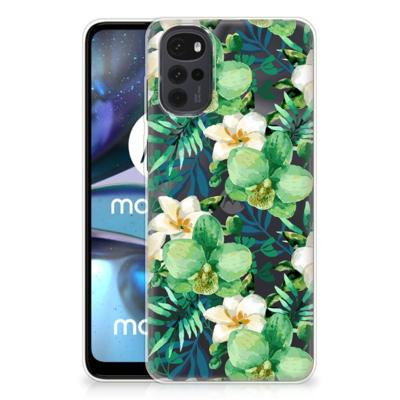 Motorola Moto G22 | TPU Case | Orchidee Groen Motorola Moto G22 | TPU Case | Orchidee Groen