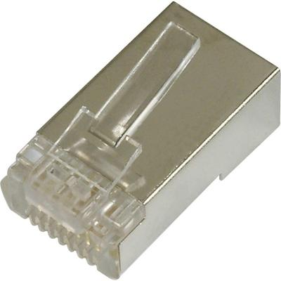Digitus DN-MO-8-8-SRS Digitus modulaire stekker voor ronde kabel, afgeschermd, 100 stuks DN-MO-8-8-SRS RJ45, stekker Aantal polen (sensoren) 8P8C Zilver 1