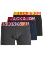 Jack & Jones Jaccrazy Solid Trunks 3 Pack 12151349 Boxershorts Black Navy Blazer 12151349 - thumbnail