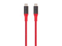Monoprice AtlasFlex Serie Duurzame USB 3.2 Gen 2 Type-C Data & Power Kevlar Versterkte Nylon-Vlechtkabel 5A/100W 1m Rood - thumbnail