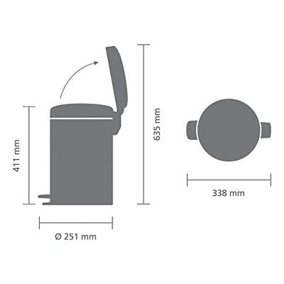 Brabantia Pedaalemmer NewIcon 12 liter Zilver - thumbnail