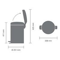 Brabantia Pedaalemmer Newicon 12L zwart - thumbnail