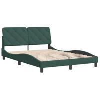 Bedframe zonder matras 140x190 cm fluweel donkergroen - thumbnail