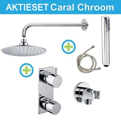 ACTIE Wiesbaden Inbouw Regendouche | Caral | Rechthoek Muuruitloop | Chroom