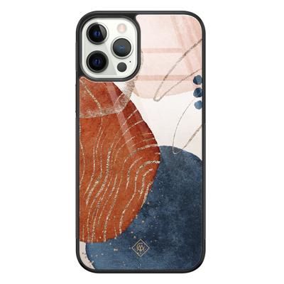 iPhone 12 Pro glazen hardcase - Abstract terracotta iPhone 12 Pro glazen hardcase - Abstract terracotta