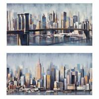 Schilderij DKD Home Decor New York (120 x 3 x 60 cm) (2 Stuks) - thumbnail