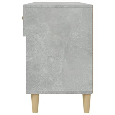VidaXL Schoenenkast 102x35x55 cm bewerkt hout betongrijs VidaXL Schoenenkast 102x35x55 cm bewerkt hout betongrijs
