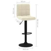 Barkrukken 2 st fluweel crmekleurig - thumbnail