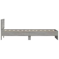 Bedframe met hoofdbord bewerkt hout grijs sonoma 75x190 cm - thumbnail