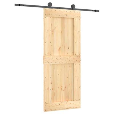 Schuifdeur met beslag 85x210 cm massief grenenhout
