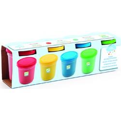 4 potten klassieke DJECO-boetseerklei blauw