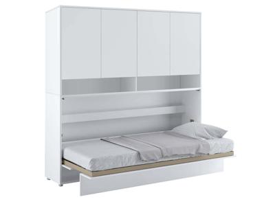 Opklapbed CONCEPTION PRO 90x200 cm mat wit (horizontaal) met opzetkast met matras Opklapbed CONCEPTION PRO 90x200 cm mat wit (horizontaal) met opzetkast met matras