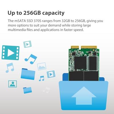 Transcend 64 GB mSATA SSD harde schijf SATA 6 Gb/s Retail TS64GMSA370S Transcend 64 GB mSATA SSD harde schijf SATA 6 Gb/s Retail TS64GMSA370S