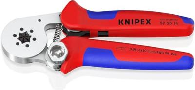Knipex Zelfinstellende krimptang voor adereindhulzen | Met zij-invoering - 975514