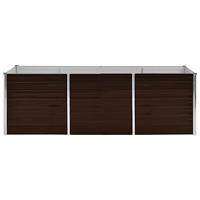 Plantenbak verhoogd 240x80x77 cm gegalvaniseerd staal bruin - thumbnail