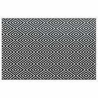 Buitenkleed 190x290 cm PP wit en zwart - thumbnail