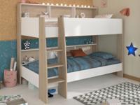 Stapelbed SHELASO 90x200 cm jackson eik - thumbnail