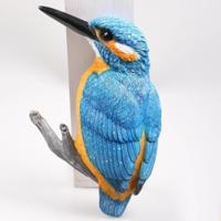 Vogel ijsvogel wand 19x29x5cm - thumbnail