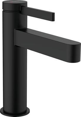Hansgrohe Wastafelmengkraan Finoris Eengreeps 110 met PushOpen Waste Mat Zwart - thumbnail