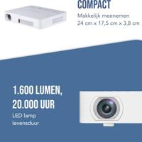 Salora DBS350 Beamer - Mini beamer - Projector - Accu - Android - Bluetooth - WiFi - 1600 ANSI Lumen - DLP WXGA 1280x800 - Intelligente projector - Compact - thumbnail