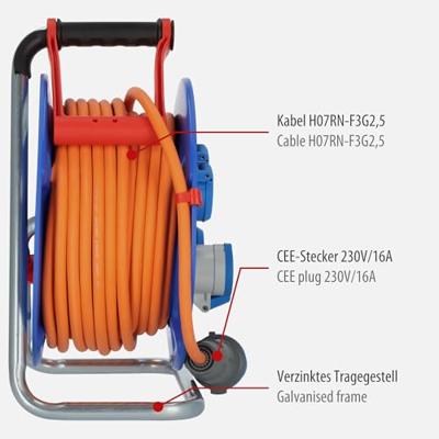 Camping Kabelhaspel 25m Garant CEE IP44 - 1182690200 Camping Kabelhaspel 25m Garant CEE IP44 - 1182690200