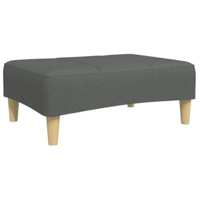 Slaapbank 2-zits met voetenbank stof donkergrijs