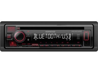 Kenwood KDC-BT440U CD-autoradio met Bluetooth handsfree (high-performance turer, soundprocessor, USB, AUX, Spotify Control, 4x50 watt, toetsverlichting rood) zwart