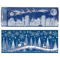 Raamsticker kerstdorp 53 cm 2 assorti | 48 stuks - thumbnail