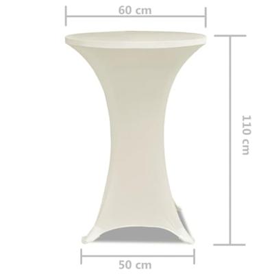 VidaXL Statafelhoes stretch ø60cm crème (2 stuks) VidaXL Statafelhoes stretch ø60cm crème (2 stuks)