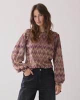 Summum Top Long Sleeve Zig Zag Lurex 3s5178-30718 T-shirt Lange Mouw 315 Sheer Violet - thumbnail