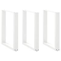 Eettafelpoten 3 st U-vormig 70x(72-73) cm staal wit - thumbnail