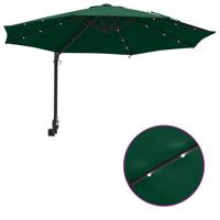 Tuinparasol Groen en Zwart 248 x 248 x 148 cm - thumbnail