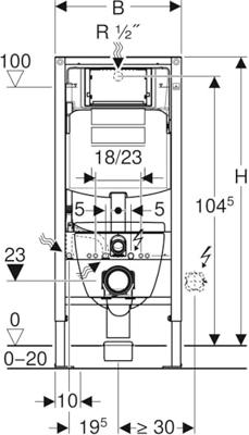 Geberit iCon complete toiletset wit