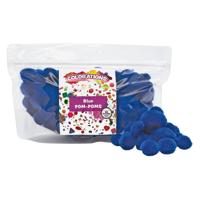 Colorations - pom pomps blauw, 100st. - thumbnail