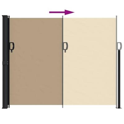 VidaXL Windscherm uittrekbaar 160x600 cm beige