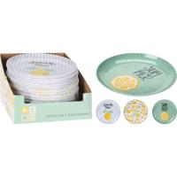 Excellent Houseware Bord Ø20 Cm Lemon 3 Assorti - thumbnail