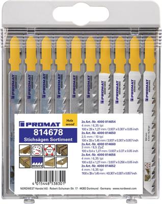 Promat /tecwerk decoupeerzaag-assortiment | 10-delig voor hout - 4000814678
