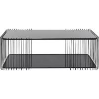 Kare Salontafel Wire Double Black 120x60cm - thumbnail