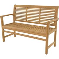 Lesli bank teak stripe 142 cm - thumbnail