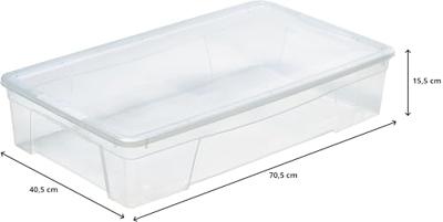 Opbergbak met Deksel Mondex Space Box Transparant Polypropyleen 34 L 70,5 x 42 x 15,5 cm