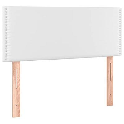 Hoofdbord LED 80x5x78/88 cm kunstleer wit